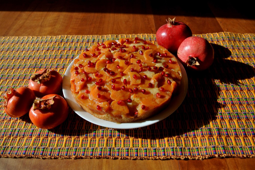 persimmon pomegranate cake