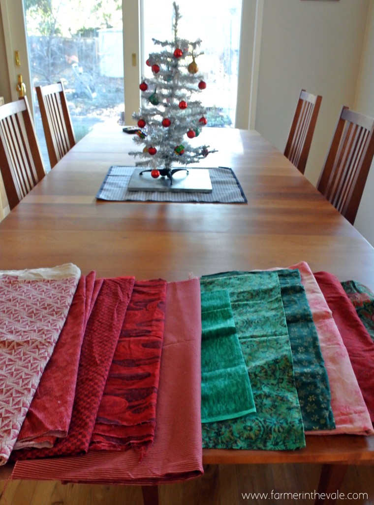 December Table Runner - fabric selection