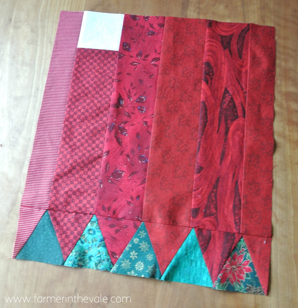 December Table Runner - first square