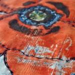 Floral table runner close up